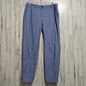 Talbots Blue Chambray Relaxed Girlfriend Chinos Size 8